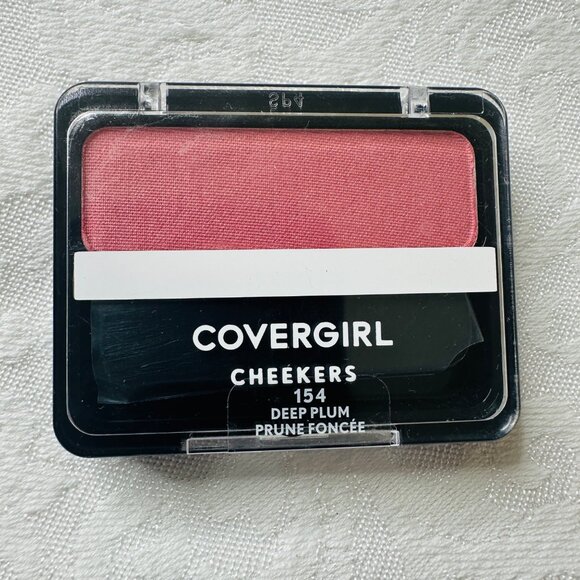 Covergirl Cheekers Blush 154 Deep Plum Makeup Face Cheeks Compact w/ Brush NEW! - Picture 1 of 3